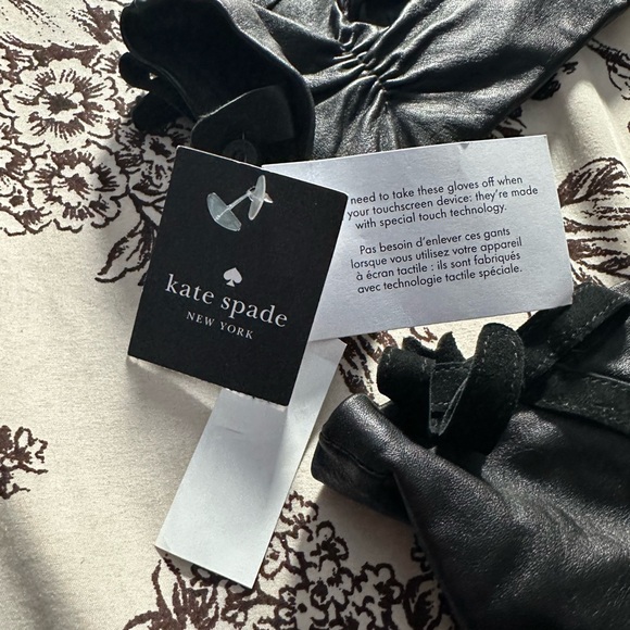 Kate Spade Black Leather Gloves - Picture 3 of 6